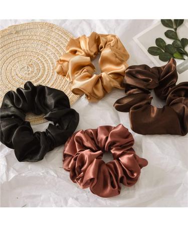 nuoshen 12 Pieces Scrunchies Elastic Satin Scrunchy Silk Scrunchies for Women Girls Hair Accessories 12 count (Pack of 1) - Buy Online on GoSupps.com