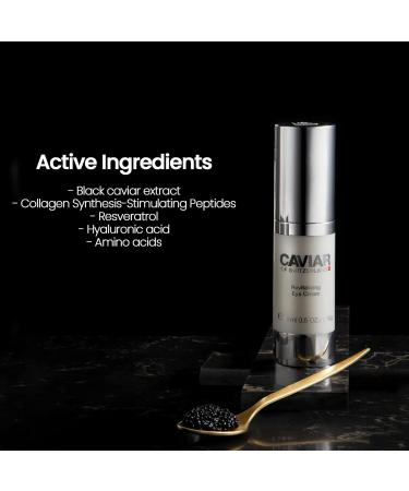 Black Caviar Under Eye Cream | Anti-Aging Moisturizer Hydrating Reduces Puffiness & Dark Circles Wrinkle Repair Treatment - Buy Online on GoSupps.com