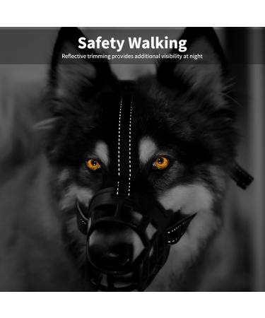Buy Barkless Dog Muzzle - Soft Silicone Bite & Bark Control Drinking & Panting Enabled Size 3 (Snout 9 -10) Black - International Shipping - Buy Online on GoSupps.com