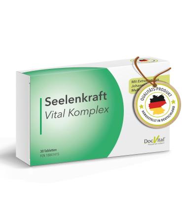 St. John's wort and l tryptophan tablets highly dose - inner peace & good mood - anti -stress - St. John's wort L -tryptophan hops lavender lemisse & saffron - German quality product - Docvital  - Buy Online on GoSupps.com