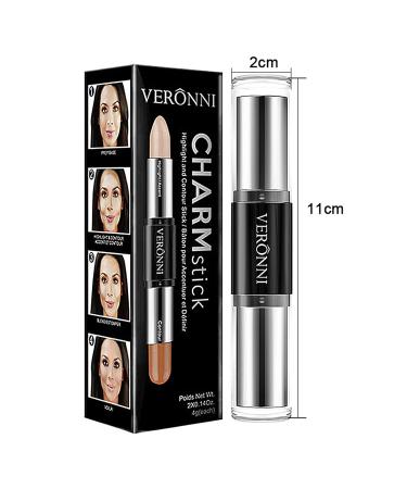Cruelty-Free 8 Colors Contour Stick & Highlight Concealer 2-in-1 Set - Buy Online on GoSupps.com