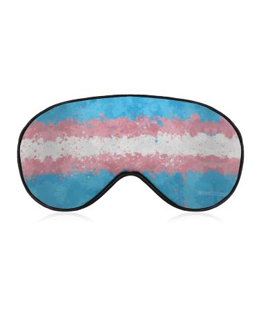 LGBTQ Transgender Pride Sleep Masks Eye Cover Blackout with Adjustable Elastic Strap Night Blindfold for Women Men Yoga Travel Nap