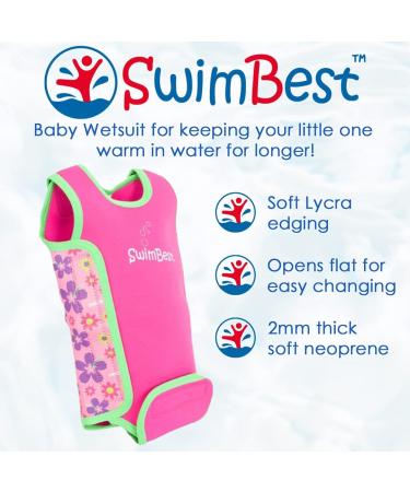 SwimBest Baby Wetsuit 12-24 Months - Neoprene Baby Swimming Costume with 50+ UV Protection - Buy Online on GoSupps.com