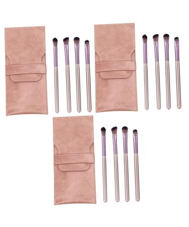 FRCOLOR 3 Sets Eye Shadow Brush Set Makeup Make up for Face Makeup Tool Makeup Brush for Women Eye Blending Brush Girls Eyeshadow Brush Pu Clothing Set Mix Miss