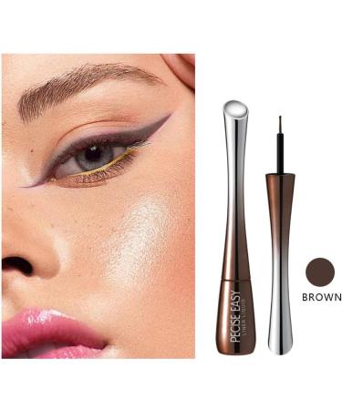 Color eyeliner professional liquid eyeliner pen with bright color makeup (brown) - Buy Online on GoSupps.com
