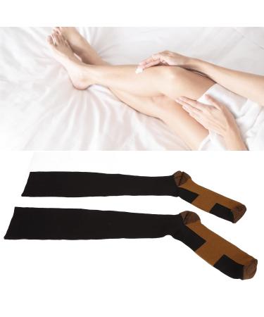 Compression Socks with Copper Fiber Stress Relief & Improved Blood Circulation | Ankle Support Socks for Diabetics & Nurses (S/M) - Buy Online on GoSupps.com