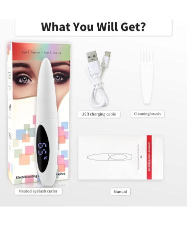 Heated Eyelash Curlers Portable Heated Lash Curler Heated Eyelash Curler Intelligent Power 0ff Makeup Electric Eyelash Curler with Eyelash Comb 24 Hours Long Lasting - White/831 (Color : White Si X6132MM White - Buy Online on GoSupps.com