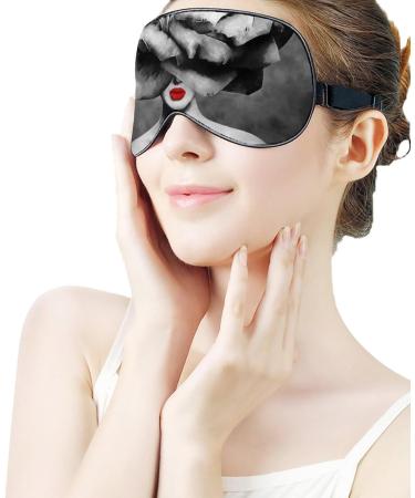 LynaRei Woman Head Flower Sleeping Mask - Modern Art Blindfold for a Restful Sleep - Adjustable Strap - Style-5 - Buy Online on GoSupps.com