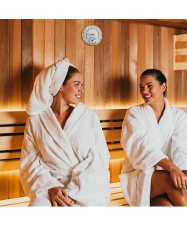 Gobesty 2 in 1 Sauna Thermometer Hygrometer | Accurate & Reliable Sauna Accessories | Temperature Range 10 C - 120 C | Humidity 0-100% | Heat Resistant Sauna Watch - Buy Online on GoSupps.com