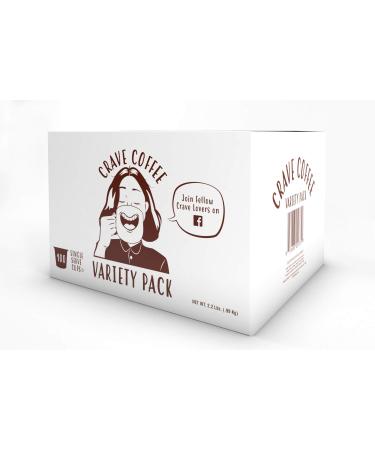 Crave Beverages Flavored Coffee Pods Sampler - 100 Count Assorted Variety Pack - Compatible with 2.0 K-Cup Brewers - Buy Online on GoSupps.com