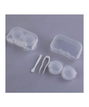 Lentil storage container contact lens container mini box container 1 set of cute yellow duck travel glasses plastic contact lens box travel contact lens container eye care set container G Ivory