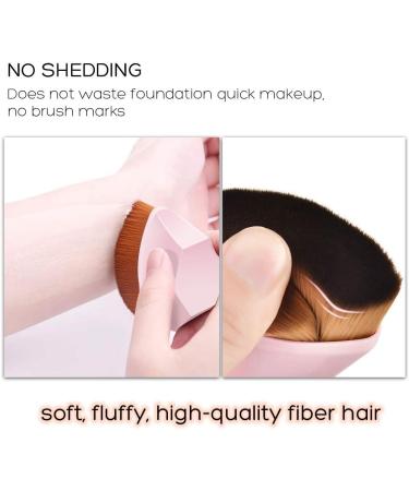 VICKSONGS 2pcs Flawless Finish Foundation Brush Set - Super Soft Flat Top Kabuki Brush for Streak-free Makeup - Perfect for Liquid Cream & Sunless Tanning - Black Pink - Buy Online on GoSupps.com
