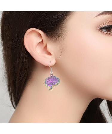 Abaodam Circle Dangle Earrings 1 Pair Brain Earrings Fashion Brain Women Ear Jewelries Ear Dangler Ear Pendant Ear Accessories Ear Decors Ear Drops Stud Earrings - Buy Online on GoSupps.com
