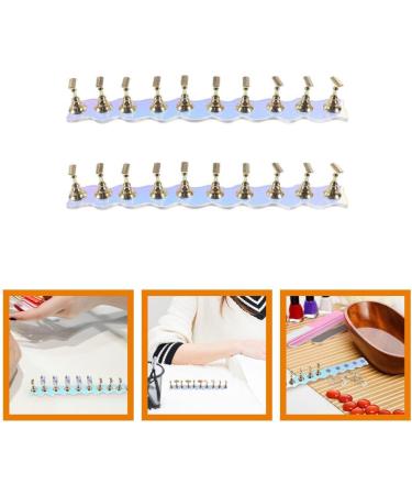 Beavorty 2 Sets Acrylic Nail Stand for Press on Nails Display Fake Nails Holder Nail Tips Stand Fingernail DIY Nail Base for Home Salon Supplies - Buy Online on GoSupps.com
