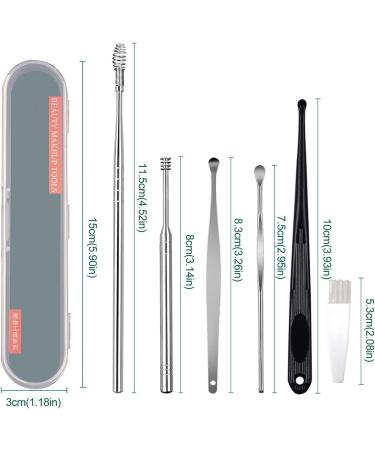 Alcohol Rubbing Spring Earwax Cleaner Tool Set - 8-in-1 Ear Pick Kit for Ear Wax Removal and Piercing Care - Buy Online on GoSupps.com