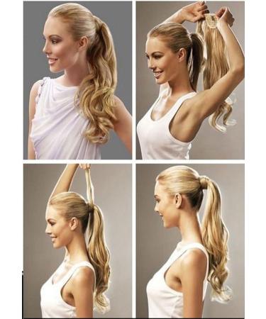 S-noilite 23 Inches Clip in hair extensions Wrap Around Ponytail Long Straight Hairpiece (Medium Brown) - Buy Online on GoSupps.com