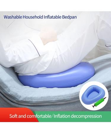 Inflatable Bed Pan Set for Elderly, Anti Bedsore & Washable - Portable Urinal for Bedridden Patients | 2PCS - Buy Online on GoSupps.com
