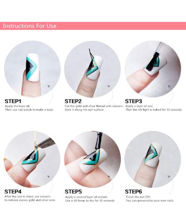Nail Art Striping Tape Kit - 35 pcs for DIY Nail Design - Silver, Holographic, Chrome - 1mm 2mm 3mm Lines - Case Included - Buy Online on GoSupps.com