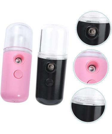 CANIGHT 2pcs Spray Hydrating Apparatus Facial Cleaner Beauty Sprayer Pink Cleaner Plastic Black - Buy Online on GoSupps.com