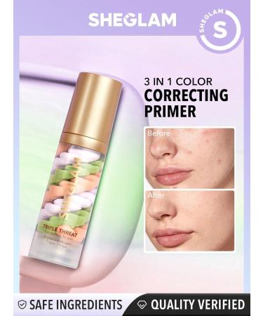 Triple Threat Correcting Primer - 3 in 1 Color & Pore Minimizing Facial Makeup Primer | Smooth Fine Lines & Lightweight Face Primer for Flawless Skin - Buy Online on GoSupps.com