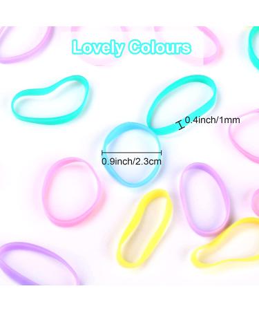 2000 PCS Mini Rubber Bands for Hair with Colorful Elastics - Kids & Baby Hair Ties Set with Topsy Tail Tools | YLYL Multicolor - Buy Online on GoSupps.com