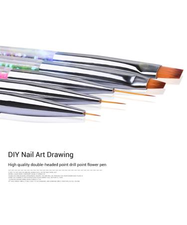 5pcs Nail Art Pens | Double-Sided Liner & Drawing Brushes for DIY Nail Designs - Buy Online on GoSupps.com