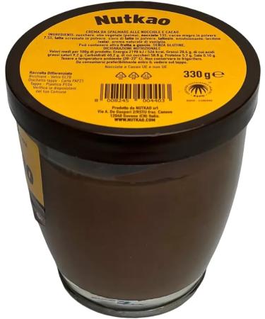 Nutkao Crema Cacao con Nocciole Pack of 3 hazelnut cocoa spread creams Italian cream 330g jar + 1 free Felce Azzurra talc sachet 100g - Buy Online on GoSupps.com