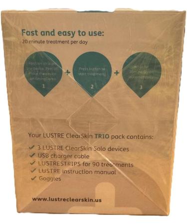 LUSTRE ClearSkin TRIO - Blue Light Acne Treatment Device UV-Free & Wireless | LED Therapy for Face and Body Acne Spots and Blemishes | Prevent breakouts inflammation and Skin Redness - Buy Online on GoSupps.com