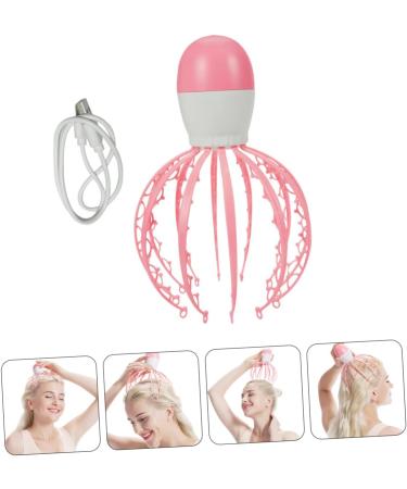 Healeved 2-in-1 Electric Scalp Massage Brush - Pink Baby Octopus Design for Therapeutic Head Scratching & Shampoo Massage - Buy Online on GoSupps.com