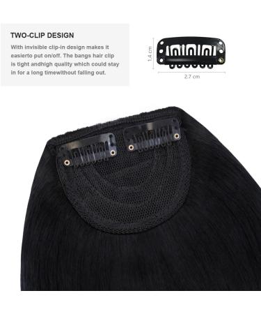 BUYOGET Clip in Fringe Hair Extension Natural Natural Black Straight Fake fringe Clip on Bangs Hair Clip for Women Girls Natural Black #1B - Buy Online on GoSupps.com