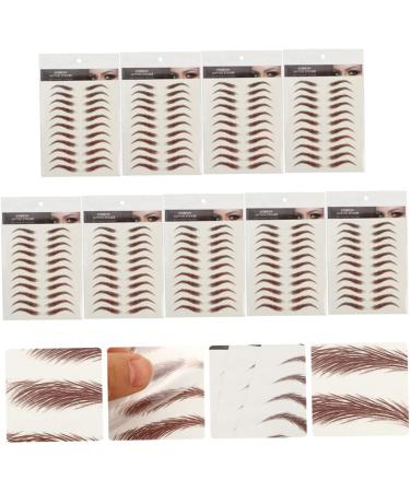 FOMIYES 18 Sheets Waterproof Eyebrow Stickers Eyebrow Grooming Fake Eyebrow Stickers Hair 6d Template - Buy Online on GoSupps.com