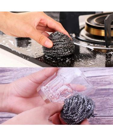 Clisted 48 PCS Stainless Steel Sponges Scrubbers Utensil Scrubber Scouring Pads Ball for Removing Rust Dirty Cookware Cleaner - Buy Online on GoSupps.com