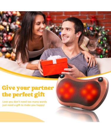 Mineup Shiatsu Massage Device - Neck Pillow with Heat & 8 Massage Knots | Ultimate Comfort for Home Office & Car - Perfect Father's Day Gift - Buy Online on GoSupps.com