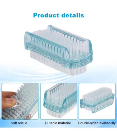 Autuuuckee Double-Sided Nail Brush Set - 4-Part Cleaning Kit for Toenails - Blue & Transparent Finger Brushes - Buy Online on GoSupps.com