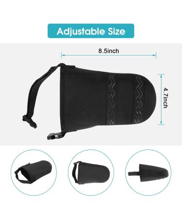 Adjustable Cast Sock Toe Cover for Ankle & Foot Casts - Anti-Slip Rehabilitation Foot Cover for Men & Women (Black - Buy Online on GoSupps.com