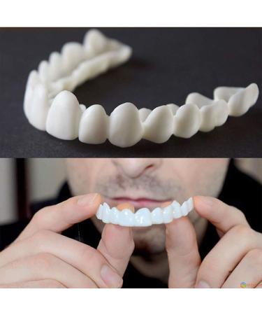 XLBHSH 4 Pairs Cosmetic Tooth Veneers Teeth Temporary Dentures Top and Bottom Instant Teeth Snap-on Cosmetic Dentures for Bad Teeth - Buy Online on GoSupps.com