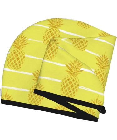 Gold Pineapple Hair Towel Wrap - Quick Drying Towel Turban for Effortless Hair Care - Buy Online on GoSupps.com
