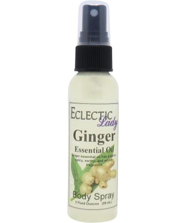Ginger Essential Oil Body Spray 2 ounces Body Mist for Women with Clean Light & Gentle Fragrance Long Lasting Perfume with Comforting Scent for Men & Women Cologne with Soft Subtle Aroma For Regular Strength 2 Fluid Ounces