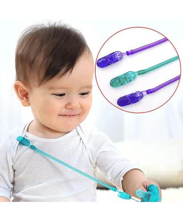 Buy Anti-Drop Pacifier Belt for Infants - Retractable Elastic Baby Dummy Clip & Soother Chain - Perfect Nipple Holder for Toddlers - A3 Color - Buy Online on GoSupps.com