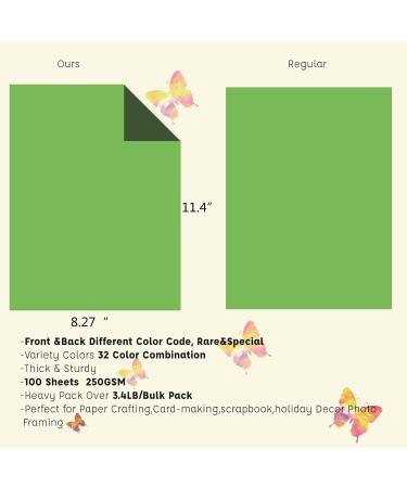 Livholic 100 Pack Heavy Colored Paper Cardstock Front Back Different Color Codes Colorful Cardstock 250GSM for DIY Art Scrapbook Paper Crafting School Supplies (100) Assorted Color-100 - Buy Online on GoSupps.com
