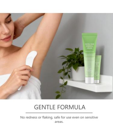 Hair Removal Cream for Women 2-in-1 Soothing Skin Care Products | Facial Hair Removal Cream Kit for Daily Use Holidays Weddings Summer Travel Beach Brides Women - Buy Online on GoSupps.com