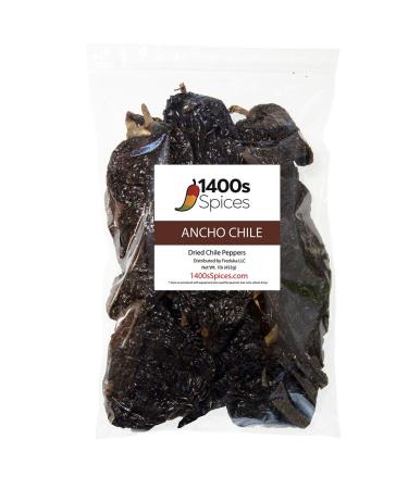 1lb Ancho Chili Dried Peppers, Whole Dried Chile Mexican Peppers, Dried Mexico Chiles for Tasty Cooking Recipes, Dry Ancho Chile Peppers by 1400s Spices 1 Pound (Pack of 1) - Buy Online on GoSupps.com