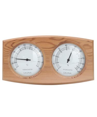 Flexman 2 in 1 sauna thermometer double digit sheet sauna thermometer hygrometer made of wood temperature moisture monitor for the sauna decoration