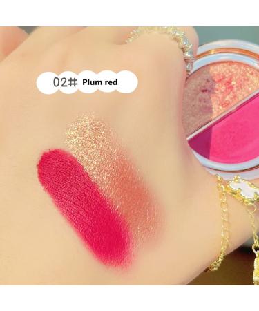 Timipoo Double Color Eye Shadow Palette - High Pigment Matte, Shimmer, and Metal Shades - Waterproof and Durable Formula - Plum Red Shades - Buy Online on GoSupps.com