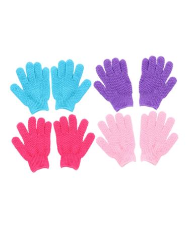 Healeved Mens Body Wash 8pcs Bath Scrub Gloves Grooming Glove Shower Scrub Gloves Shower Glove Man Accessories Polyester Exfoliating Body Scrubber