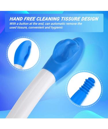Jhua Foldable Toilet Aid for Wiping - Long Reach Comfort Wipe with Bottom Grips and Hook - Self Wipe Assist Tool in Blue - Buy Online on GoSupps.com