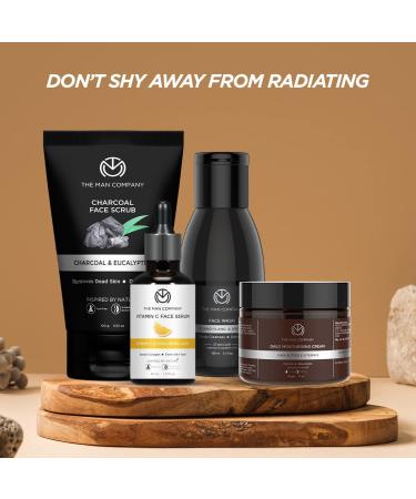 Buy The Man Company Face in Point Facial Kit | Vitamin C Serum Charcoal Wash & Moisturizing Cream for Men - Soft & Supple Skin Gift Set - Buy Online on GoSupps.com