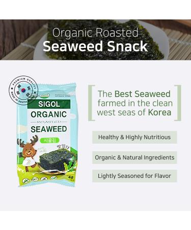 KD Home Organic Premium Roasted Sigol Seaweed Snack 24PK - Gluten Free, Non-GMO, Vegan. On-the-Go Healthy Snack, Perfect for Any Meal - Buy Online on GoSupps.com