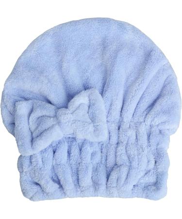 Microfiber Hair Towel Cap for Women - Super Absorbent Quick Dry Turbans for Curly Hair - Anti Frizz Gift (Blue+Grey 2 - Buy Online on GoSupps.com