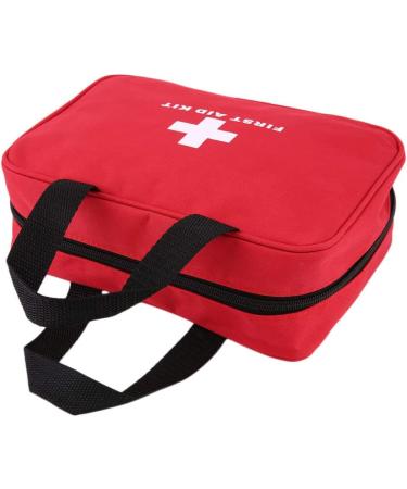 Red Empty First Aid Kit Bag for Travel & Home - Compact Survival Medicine Storage for Office, Car, Camping & Outdoors - Buy Online on GoSupps.com
